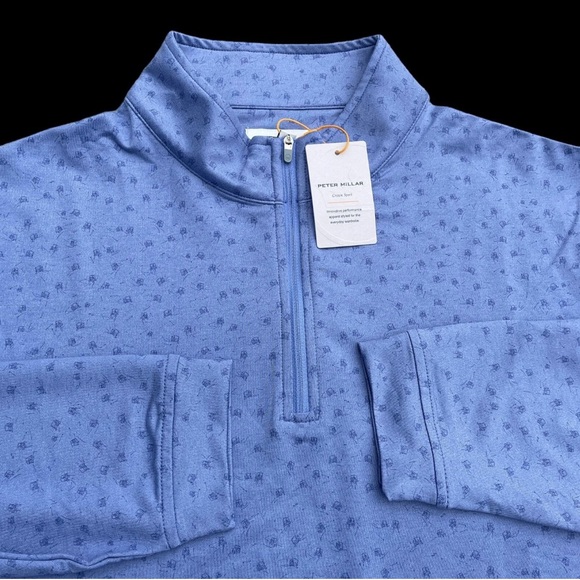 Peter Millar Other - Peter Millar Mens Perth Carts Performance Quarter-Zip Top Port Blue Sz M & XL
